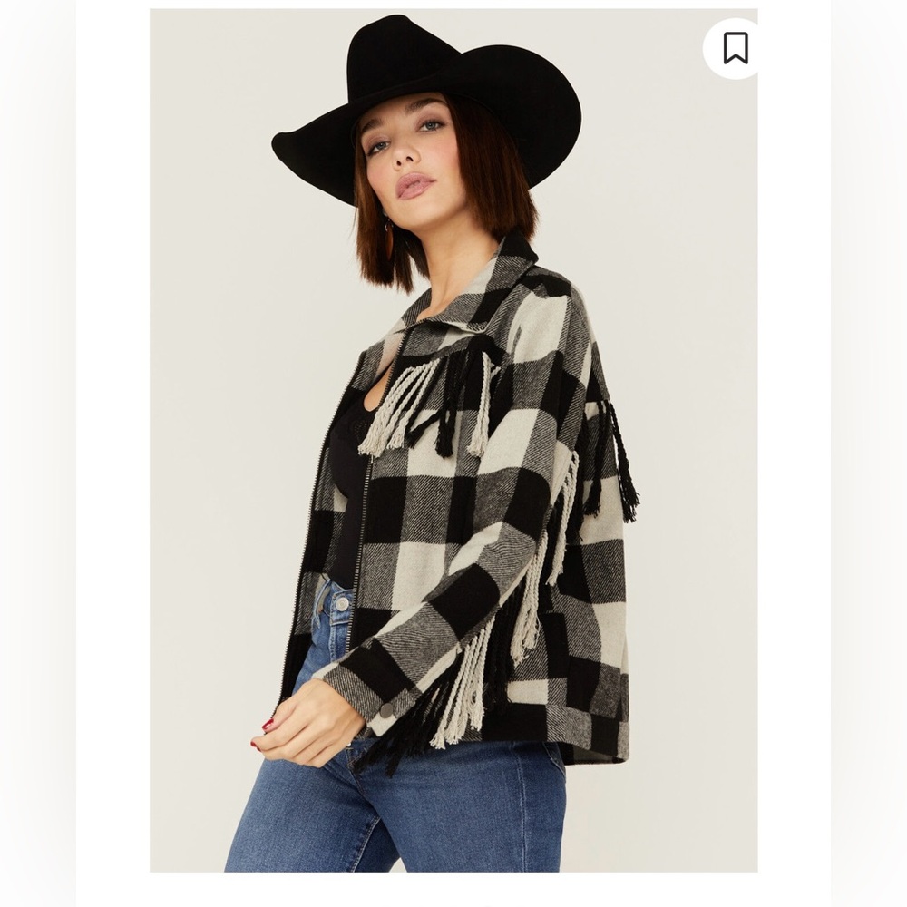 STS Ranchwear Oakley Black and White Buffalo Plaid Jacket XL